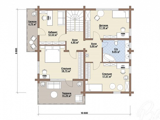 2 этаж - 97,8