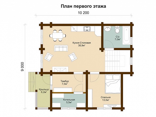 1 этаж - 77,4