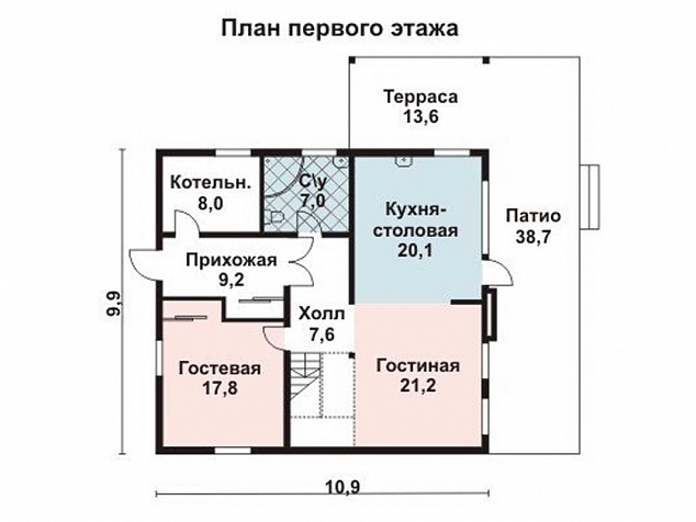 1 этаж - 108